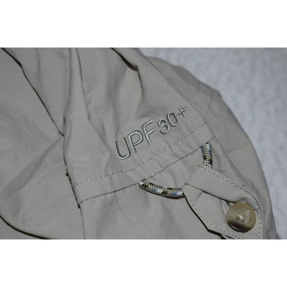 Columbia PFG Performance Fishing Gear Shirt Mens Size Large Tan Nylon Vented - Picture 7 of 9